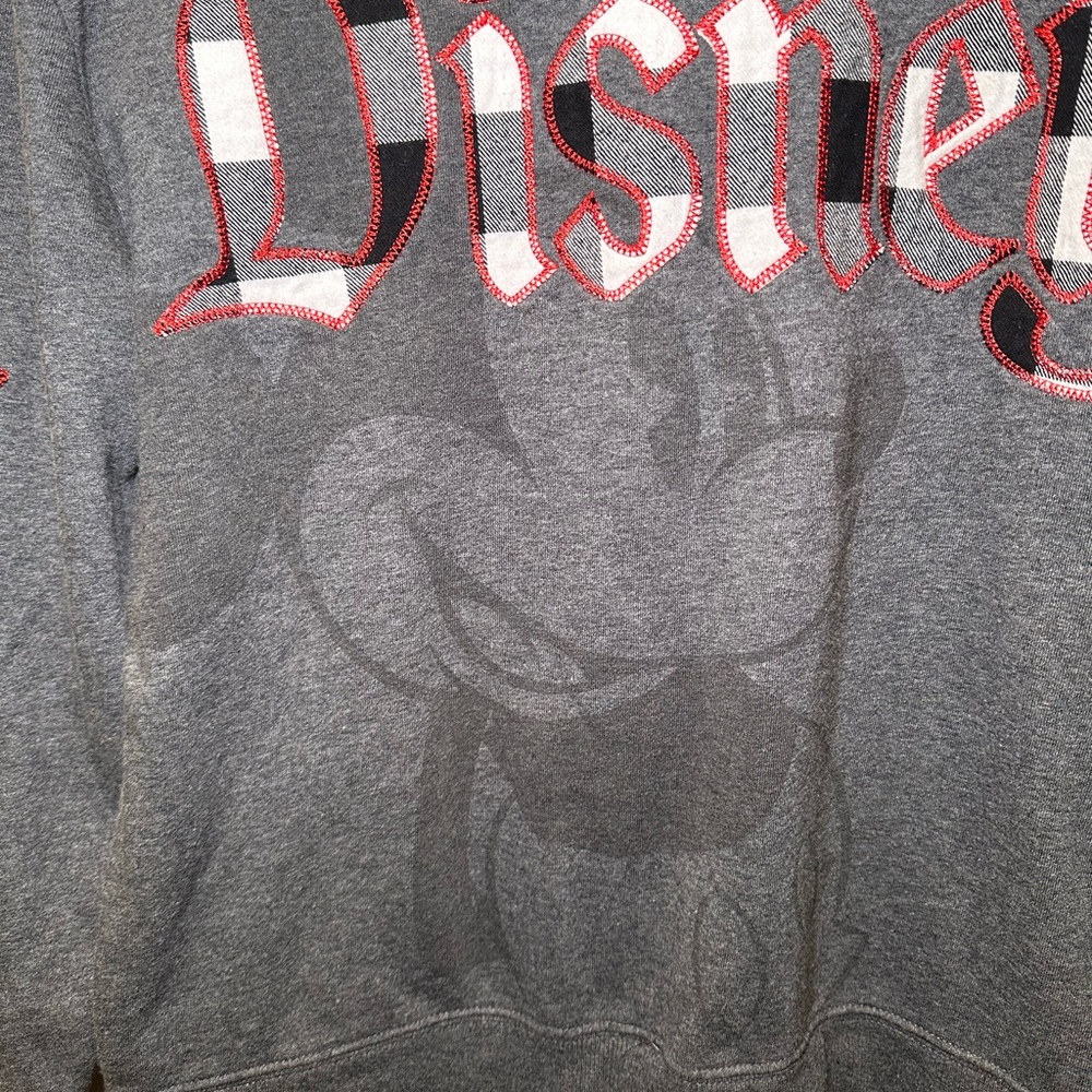 Like New Disneyland Mickey Mouse Buffalo Plaid Unisex Embroidered Sweater - Picture 2 of 13